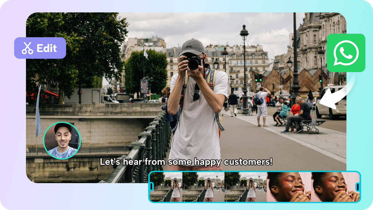 Create compelling status videos with video editor